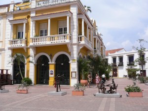 Colonial architecture in the Old City of Cartagena
